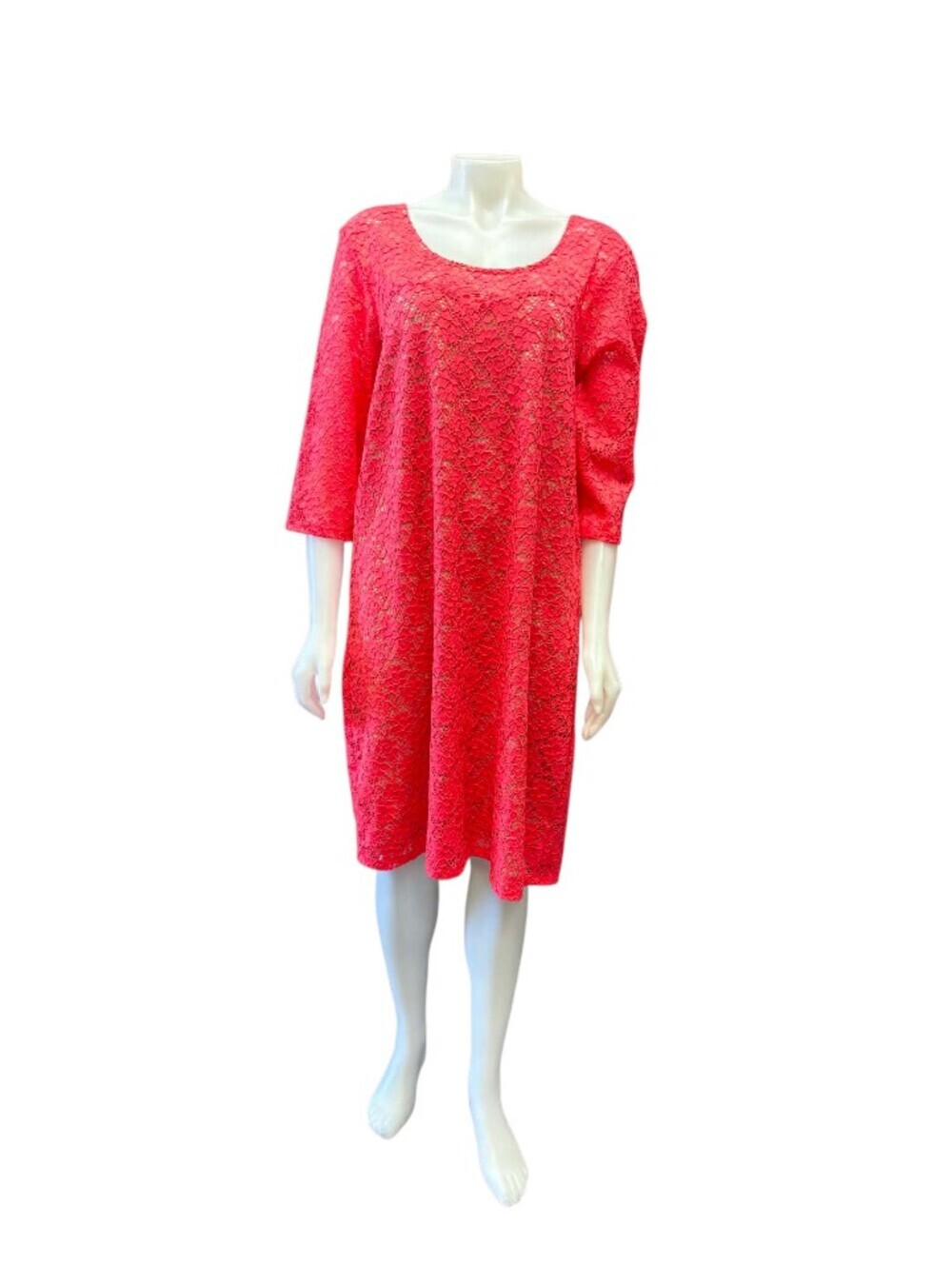 Addition Elle Michel Antoni Coral Lace Dress Size 2X NWT Midi